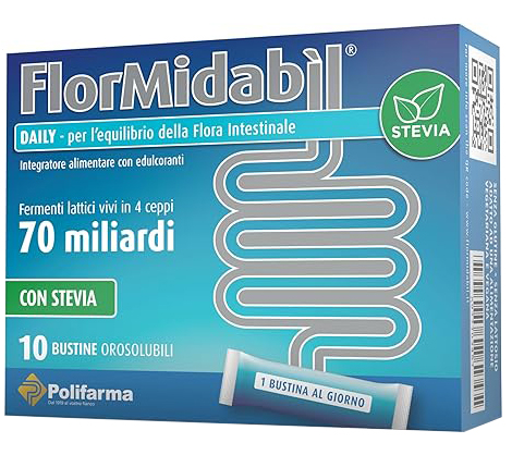 FLORMIDABIL DAILY 10 BUSTINE CON STEVIA - Farmamood