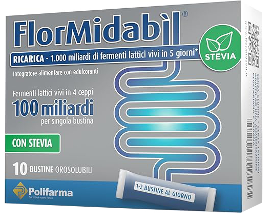 FLORMIDABIL RICARICA 10 BUSTINE CON STEVIA - Farmamood