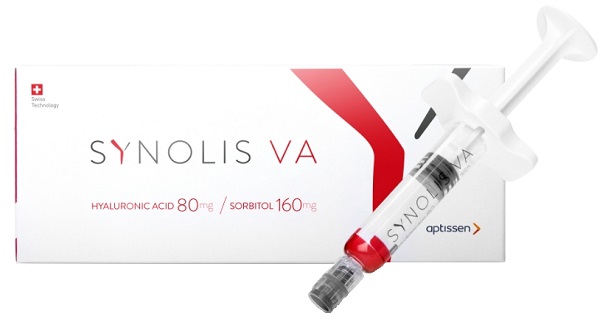SYNOLIS V-A SOLUZIONE INIETTABILE VISCOELASTICA ISOTONICA IN SIRINGA PRERIEMPITA DI SODIO IALURONATO 80MG  E SORBITOLO 160MG CAPACITA' SIRINGA 4ML MONOSHOT 1 PEZZO - Farmamood