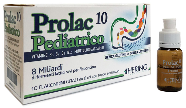 PROLAC10 PEDIATRICO FERMENTI LATTICI 10 FLACONCINI 8 ML - Farmamood