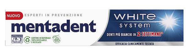 MENTADENT WHITE SYSTEM 75 ML - Farmamood