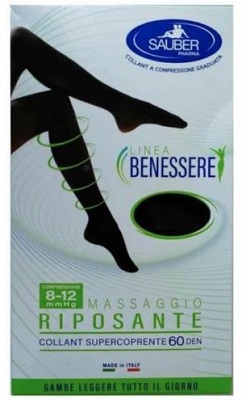 COLLANT SUPERCOPRENTE SAUBER 8-12 MMHG FANTASIA POIS PICCOLI BIANCO E NERO 3 - Farmamood