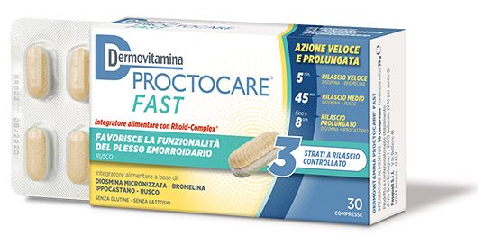 DERMOVITAMINA PROCTOCARE FAST 30 COMPRESSE - Farmamood