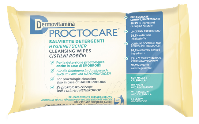 DERMOVITAMINA PROCTOCARE SALVIETTE DETERGENTI 15 PEZZI - Farmamood