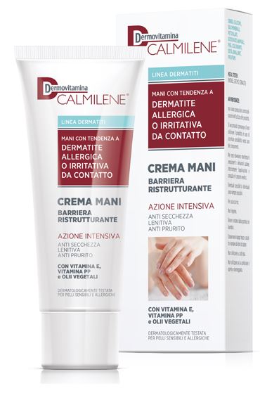 DERMOVITAMINA CALMILENE CREMA MANI BARRIERA RISTRUTTURANTE AZIONE INTENSIVA PER DERMATITE ALLERGICA O IRRITATIVA DA CONTATTO 75 ML - Farmamood