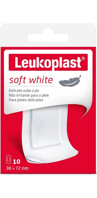 LEUKOPLAST SOFT WHITE 72 X 38 CM 10 PEZZI - Farmamood