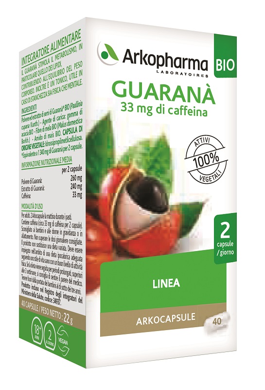 ARKO CAPSULE GUARANA' BIO 40 CAPSULE - Farmamood