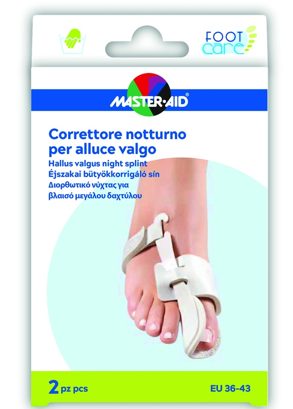 MASTER-AID FOOT CARE CORRETTORE NOTTE ALLUCE VALGO EU 36-43 2 PEZZI - Farmamood
