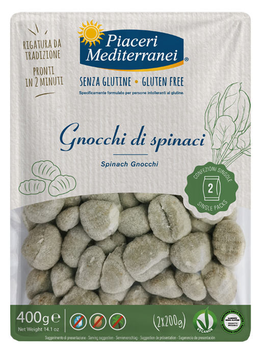 PIACERI MEDITERRANEI GNOCCHI DI SPINACI 400 G - Farmamood