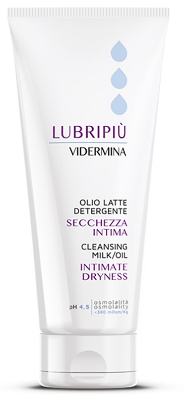 VIDERMINA LUBRIPIU' OLIO LATTE DETERGENTE SECCHEZZA INTIMA 200 ML - Farmamood