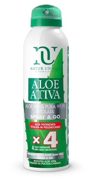 NATUR UNIQUE SPRAY&GO ALOE POTENZIATA TITOLATA 4X 150 ML - Farmamood