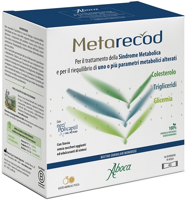 METARECOD 40 BUSTINE GRANULARI X 2,5G GUSTO ARANCIA E PESCA - Farmamood