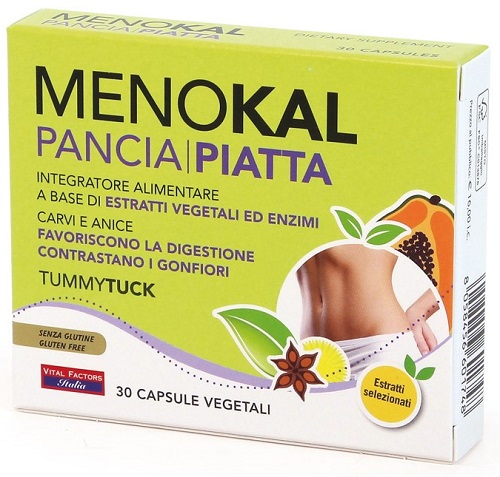 MENOKAL PANCIA PIATTA TUMMY TUCK 30 CAPSULE - Farmamood