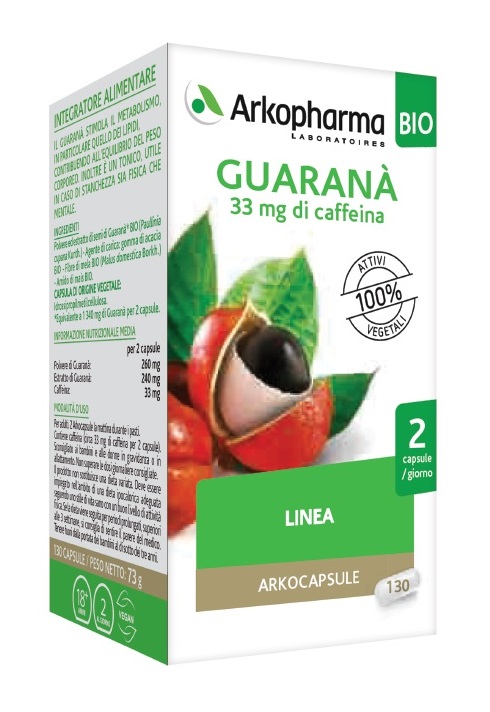ARKO CAPSULE GUARANA' BIO 130 CAPSULE - Farmamood