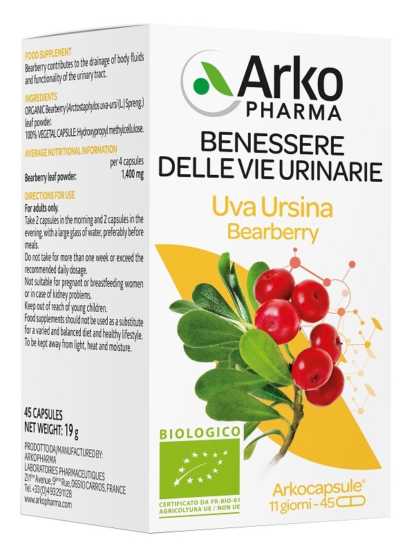 ARKO CAPSULE UVA URSINA BIO 45 CAPSULE - Farmamood