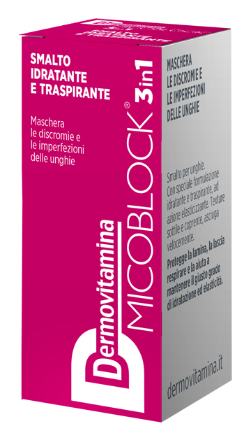DERMOVITAMINA MICOBLOCK 3 IN 1 SMALTO IDRATANTE E TRASPIRANTE FUCSIA 5 ML - Farmamood