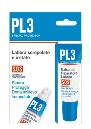 PL3 BALSAMO RIPARATORE LABBRA SOS CON ASTUCCIO 7,5 ML - Farmamood