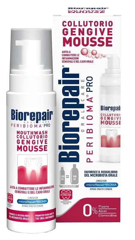 BIOREPAIR ORAL CARE PERIBIOMA PRO COLLUTORIO GENGIVE MOUSSE 200 ML - Farmamood