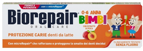 BIOREPAIR ORAL CARE KIDS 0-6 ANNI DENTI DA LATTE DENTIFRICIO CON ESTRATTO DI PESCA 50 ML - Farmamood