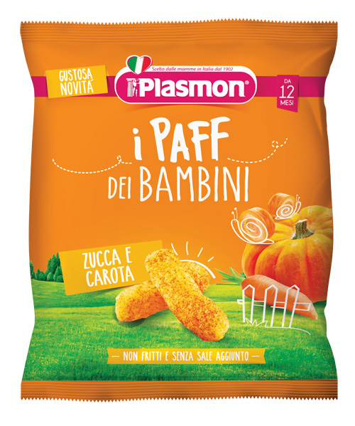 PLASMON DRY SNACK PAFF ZUCCA CAROTE 15 G - Farmamood