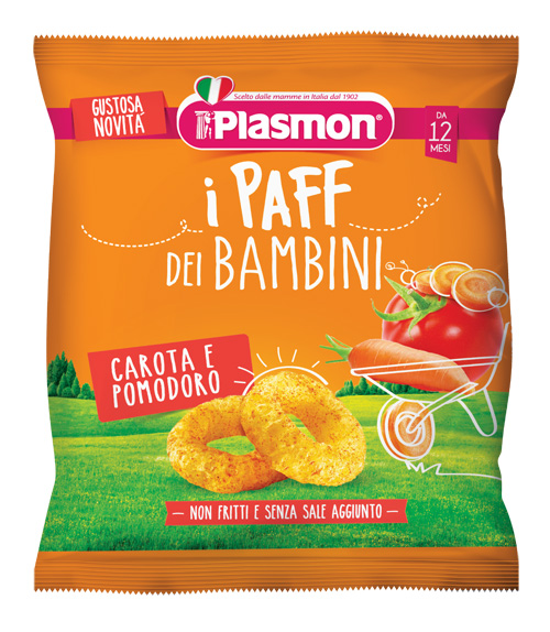 PLASMON DRY SNACK PAFF CAROTA POMODORO 15 G - Farmamood