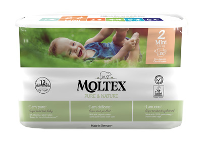 PANNOLINI MOLTEX PURE & NATURE MINI 3-6 KG TAGLIA 2 38 PEZZI - Farmamood
