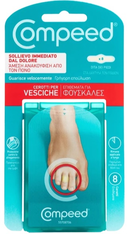 COMPEED CEROTTI PER VESCICHE DITA PIEDI 8 PEZZI CARTON - Farmamood