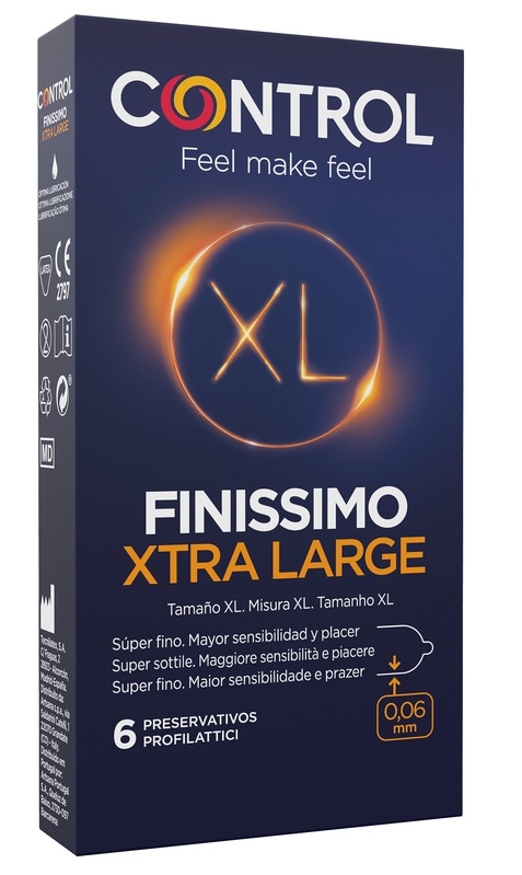 CONTROL FINISSIMO XTRA LARGE 6 PEZZI - Farmamood
