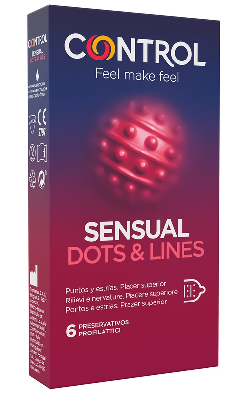 CONTROL SENSUAL DOTS&LINES 6 PEZZI - Farmamood