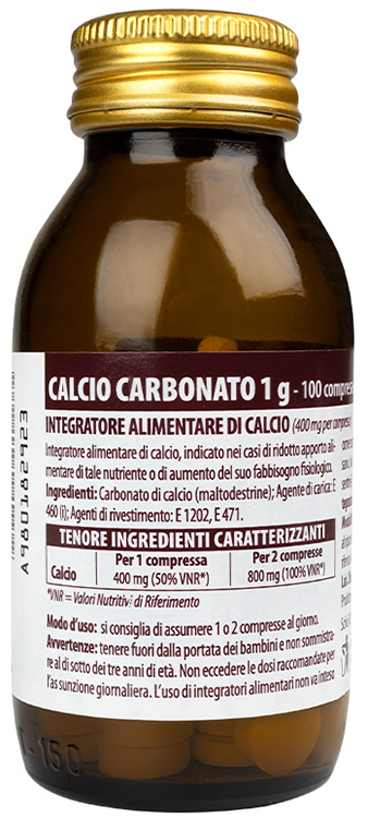 CALCIO CARBONATO NUOVA FORMULA 1 G 100 COMPRESSE - Farmamood