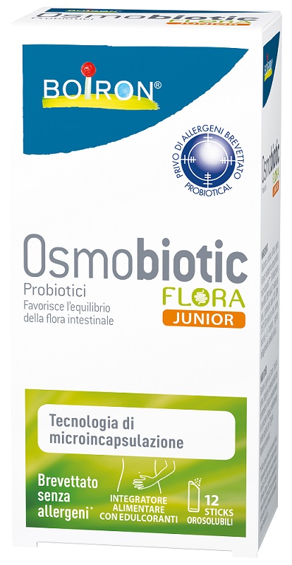 OSMOBIOTIC FLORA JUNIOR 12 STICKS OROSOLUBILI - Farmamood