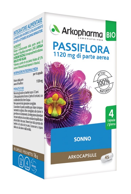 ARKO CAPSULE PASSIFLORA 45 CAPSULE BIO - Farmamood