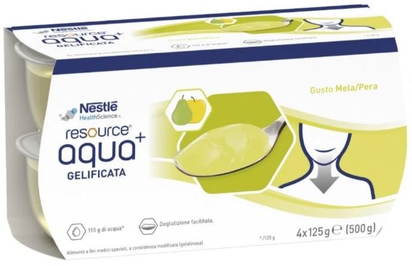 RESOURCE AQUA ACQUA GELIFICATA+APPLEPEAR CUP 6 4X125 G - Farmamood
