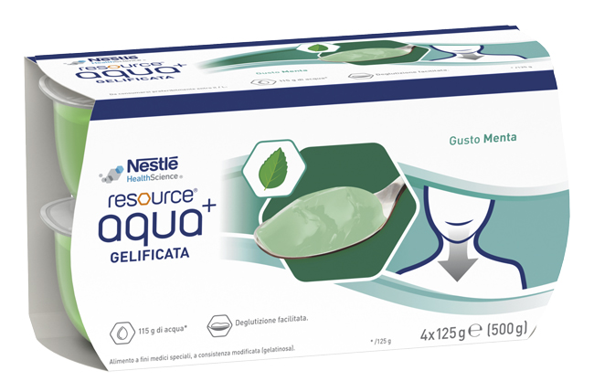 RESOURCE AQUA ACQUA GELIFICATA+MINT CUP 6 4X125 G - Farmamood