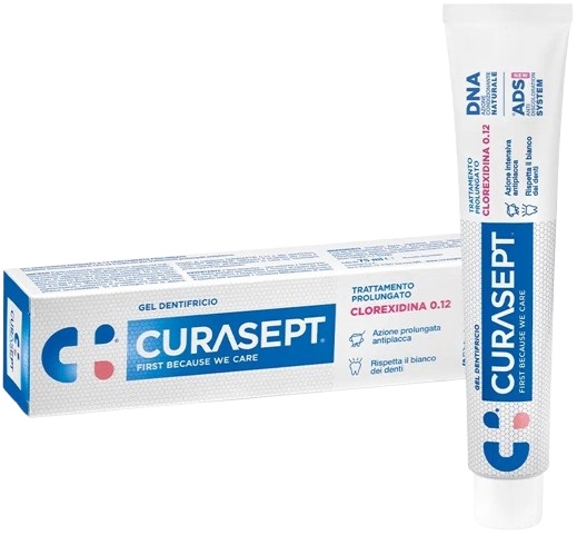 CURASEPT DENTIFRICIO 0,12 75 ML ADS+DNA - Farmamood