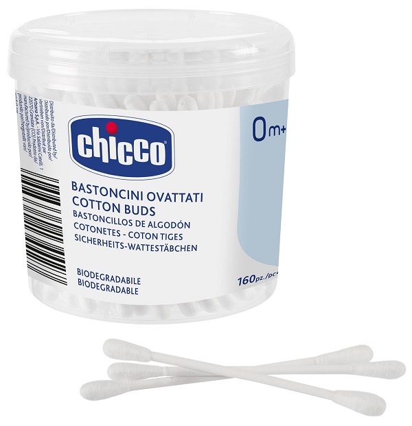 CHICCO BASTONCINI COTONATI 160 PEZZI - Farmamood