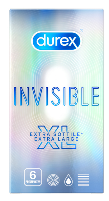 PROFILATTICO DUREX INVISIBLE XL 6 PEZZI - Farmamood