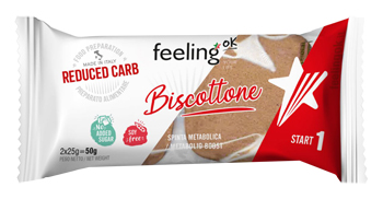 FEELING OK BISCOTTONE VANIGLIA LIMONE 50 G - Farmamood