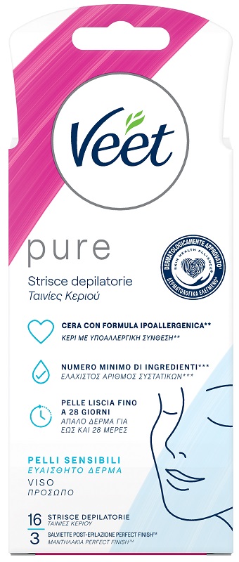 VEET STRISCE VISO IPOALLERGENICHE 16 PEZZI - Farmamood