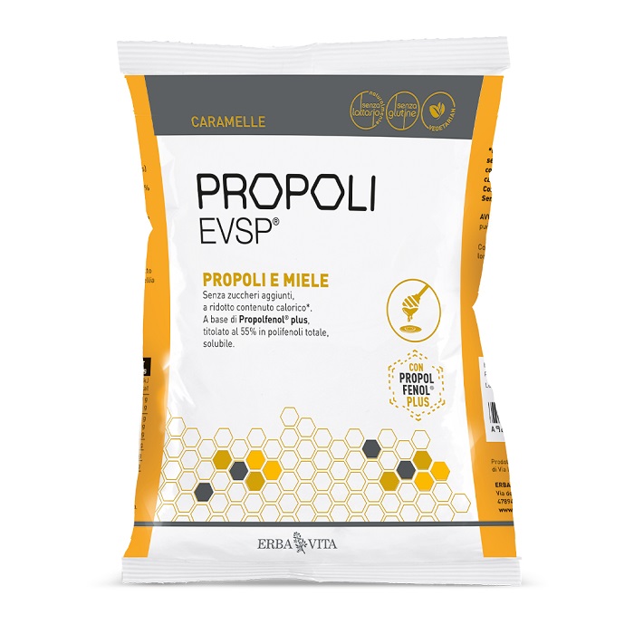 PROPOLI EVSP CARAMELLE PROPOLI MIELE 65 G - Farmamood