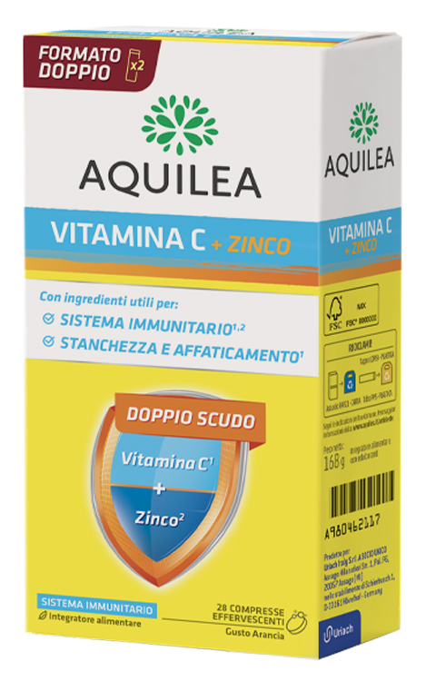 AQUILEA VITAMINA C 14 COMPRESSE EFFERVESCENTI BIPACK - Farmamood