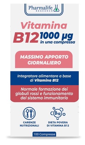 VITAMINA B12 100 COMPRESSE VITACURVEG - Farmamood