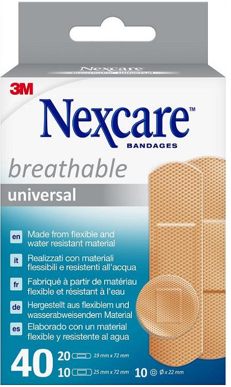 CEROTTO PREPARATO 3M NEXCARE UNIVERSAL N0340AS ASSORTITI 20 CEROTTI 19X72MM + 10 CEROTTI 25X72MM + 10 CEROTTI TONDI 22,5MM - Farmamood