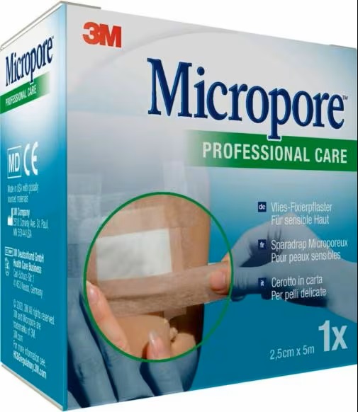 CEROTTO IN CARTA 3M MICROPORE SURGICAL TAPE TAN M5X25MM - Farmamood