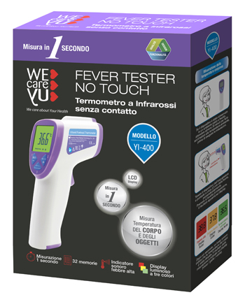 TERMOMETRO A INFRAROSSI SENZA CONTATTO WECAREYU FEVER TESTER NO TOUCH 1 PEZZO - Farmamood