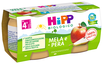 HIPP OMOGENEIZZATO MELA/PERA 2 X 80 G - Farmamood