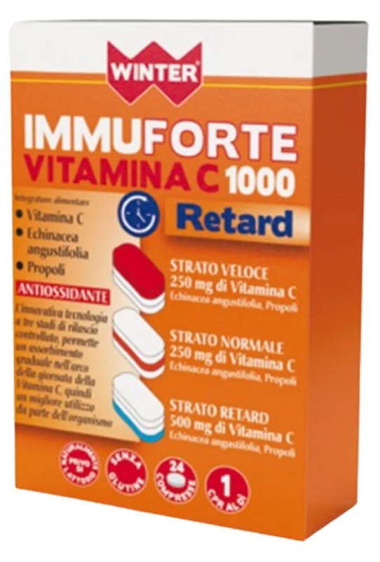 WINTER IMMUNOFORTE VITAMINA C 1000 RETARD 24 COMPRESSE - Farmamood