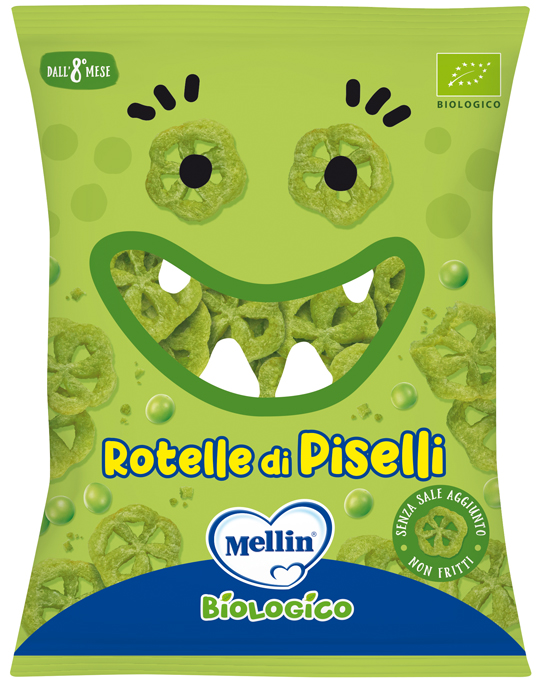 MELLIN SNACK BIO ROTELLE PISELLI 20 G - Farmamood
