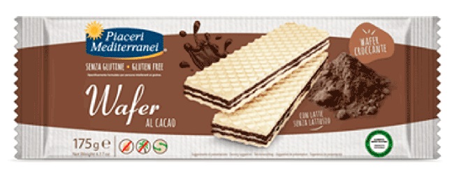 PIACERI MEDITERRANEI WAFER CACAO 175 G - Farmamood