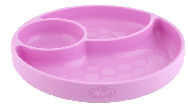 CHICCO PIATTO SILICONE VENTOSA ROSA - Farmamood